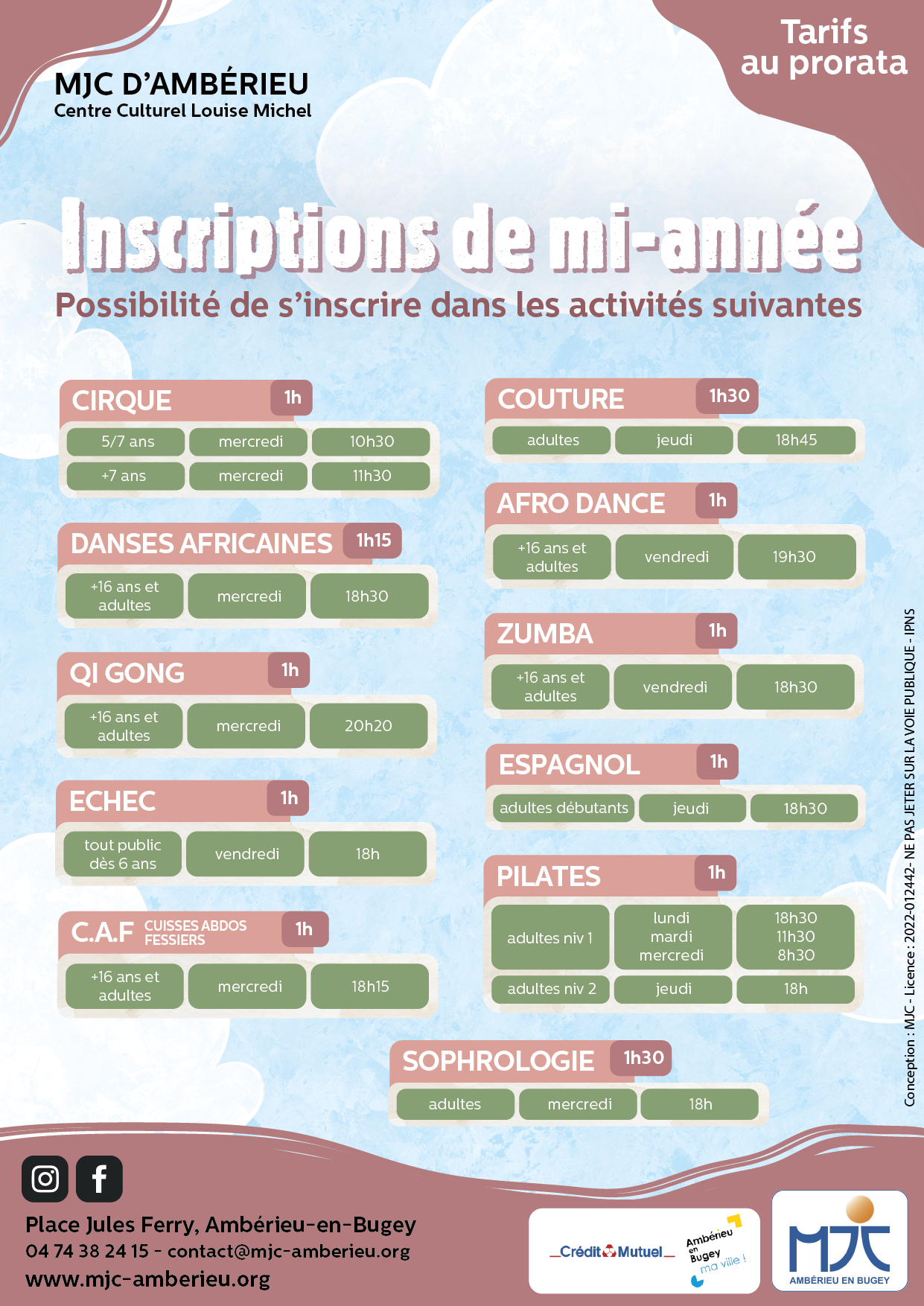 Inscriptions de mi-année